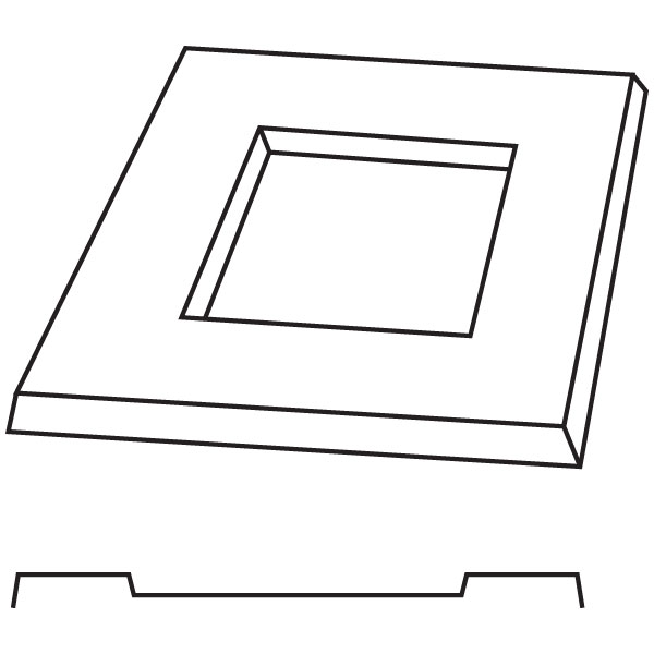 Fusing mold plate square II 