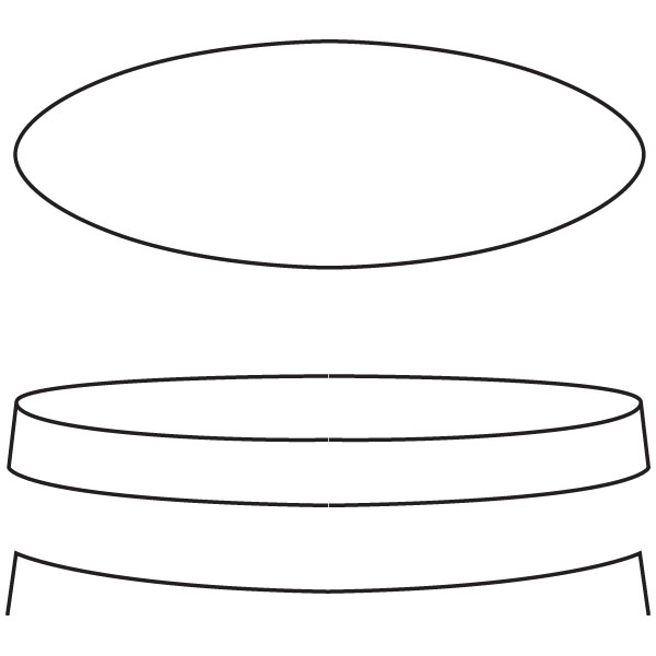 Fusing mold oval short 
