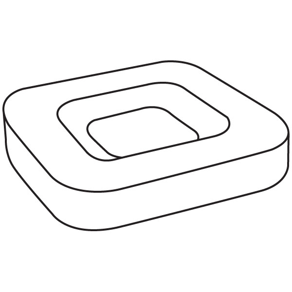 Fusing mold square plate 