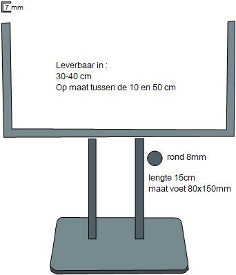 standaard 15x30x15 met voet