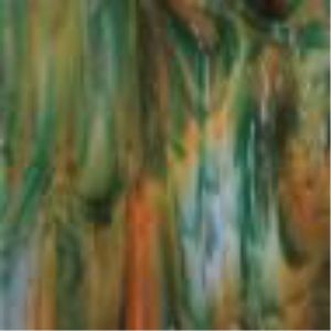 3123-00 White, Orange Opal, Deep Forest Green 