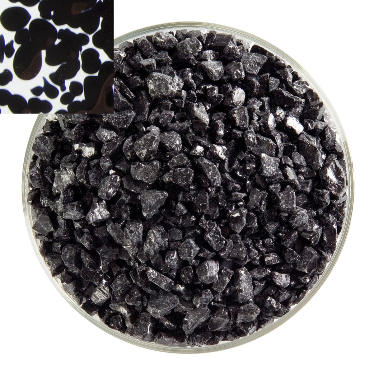 0102 opalescent blueish black coarse 141gram