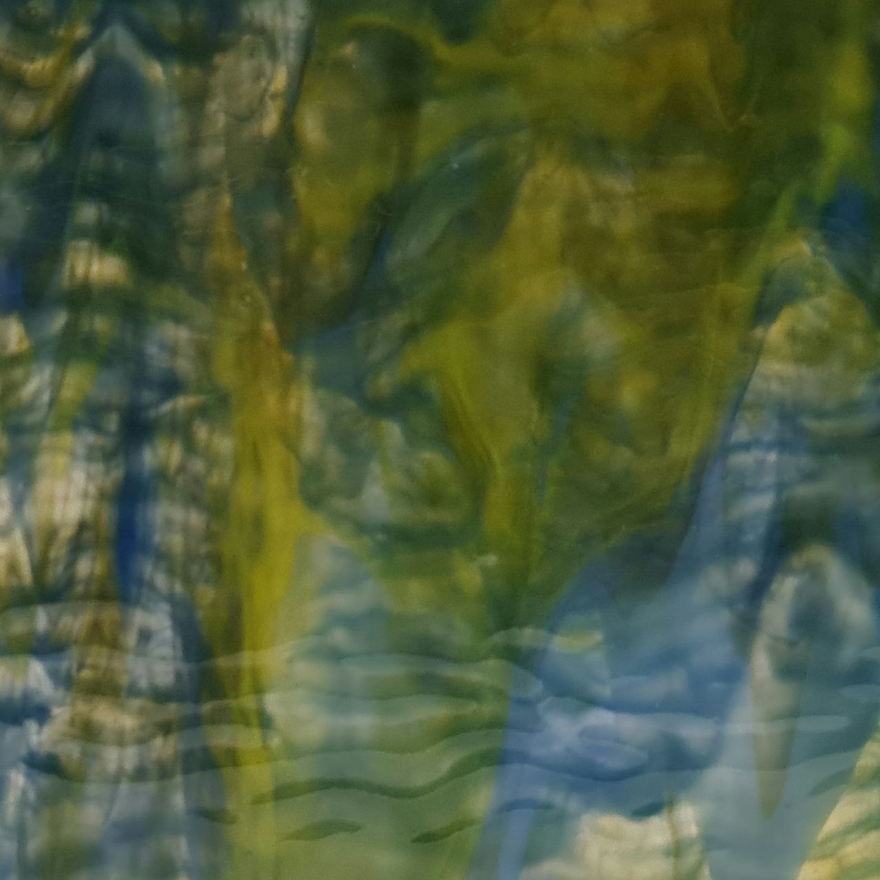 7095r  opal blue, yellow, green ripple