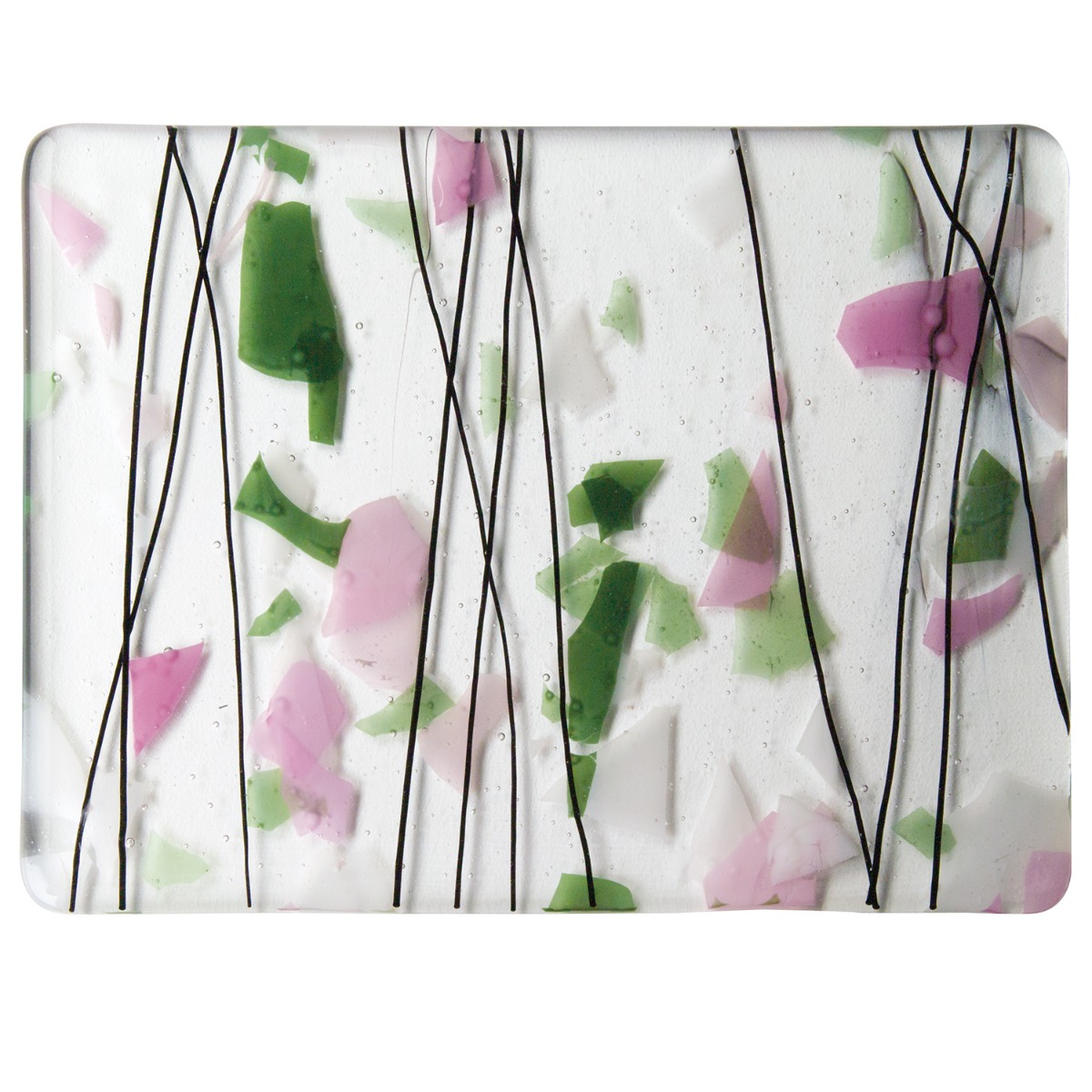 4116-00 Light Pink, Green, and White