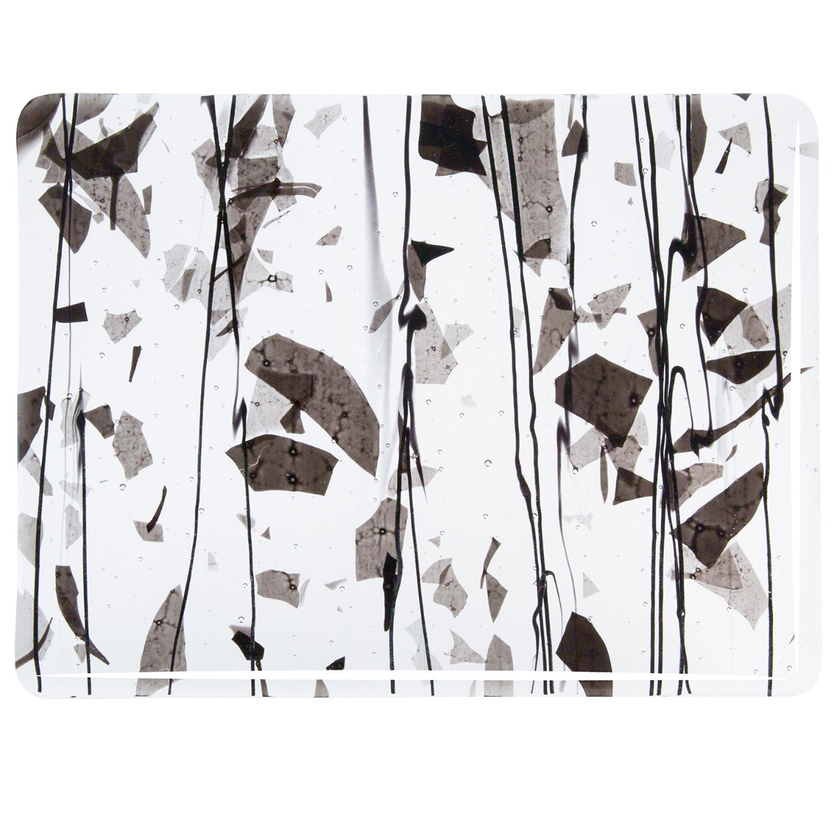 4136-00Clear with confetti black stringers black
