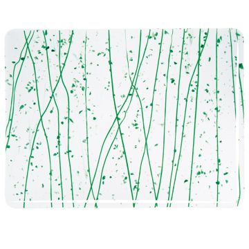 4217-00 Dark Green, Jade Green Frit, Dark Green Streamers
