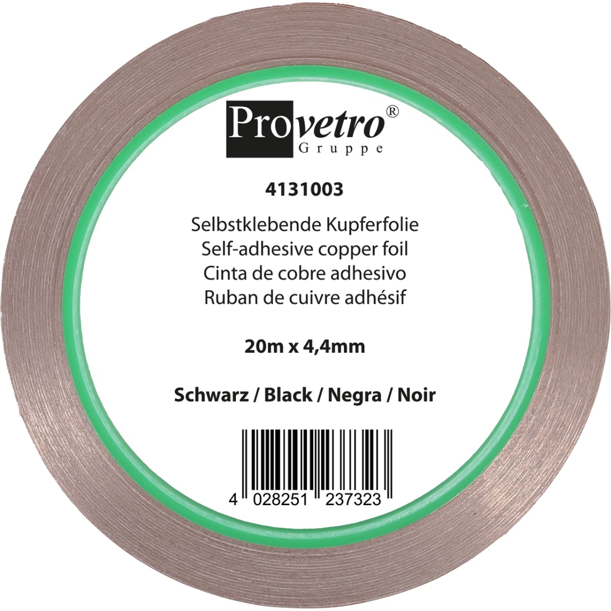 koperfolie zwart 4.4mm