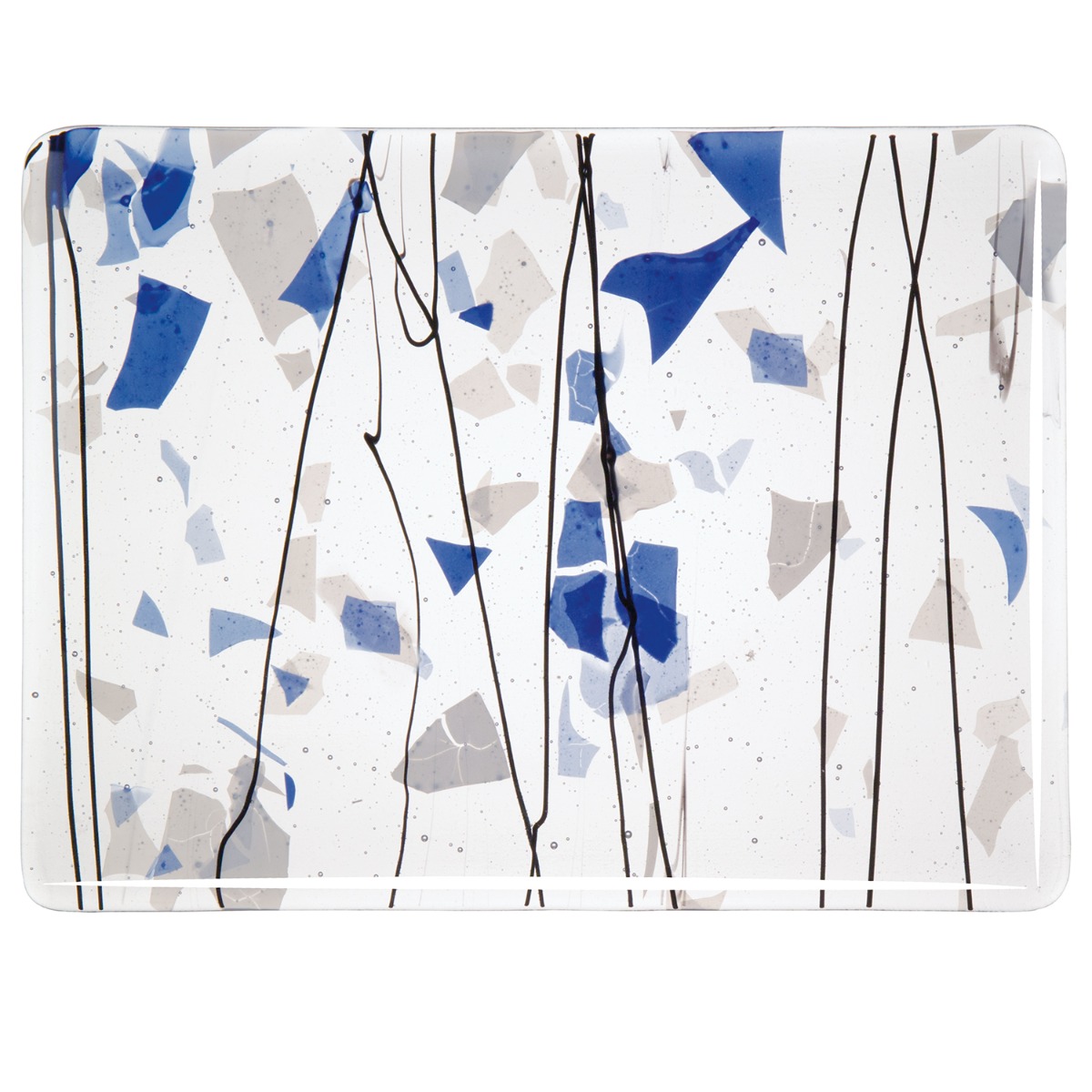 4119-00 Blue and White on Clear Base  