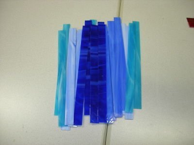 glasstroken 2x30 cm blauw mix per 10 stuks