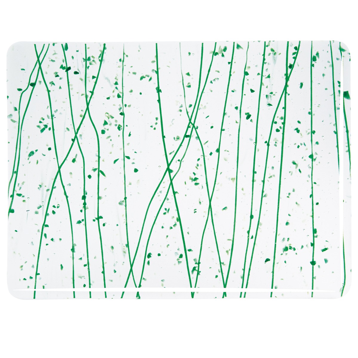 4217-00 Dark Green, Jade Green Frit, Dark Green Streamers