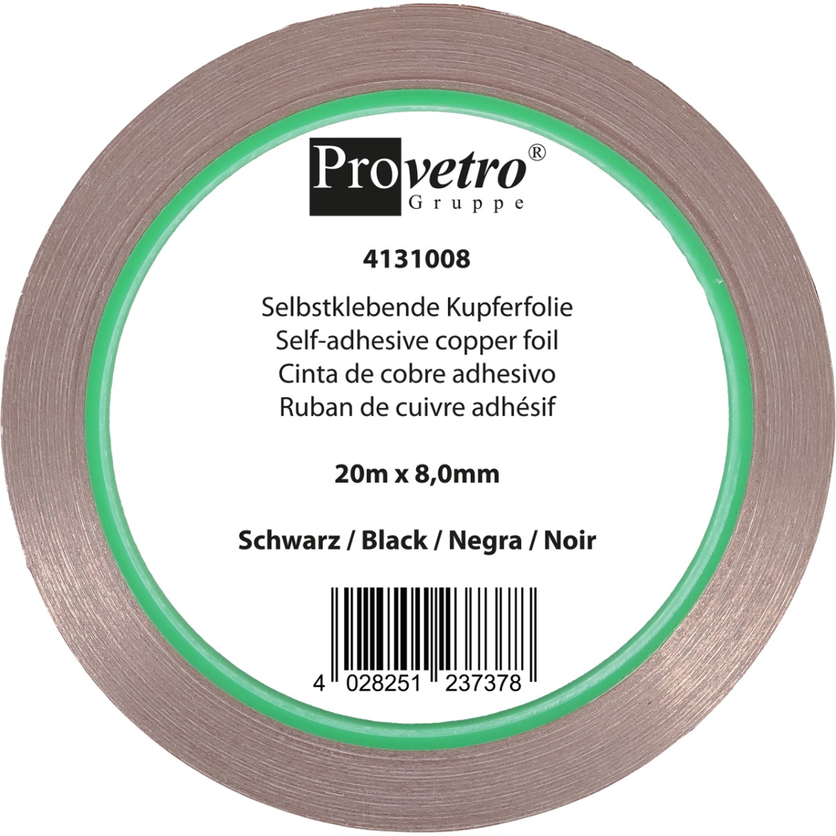 koperfolie zwart 8.0mm 