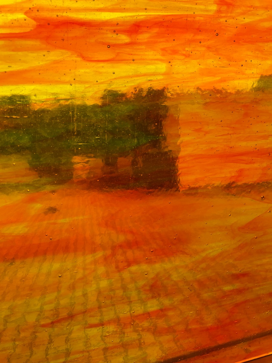 sunset orange/yellow transp. 30x30cm