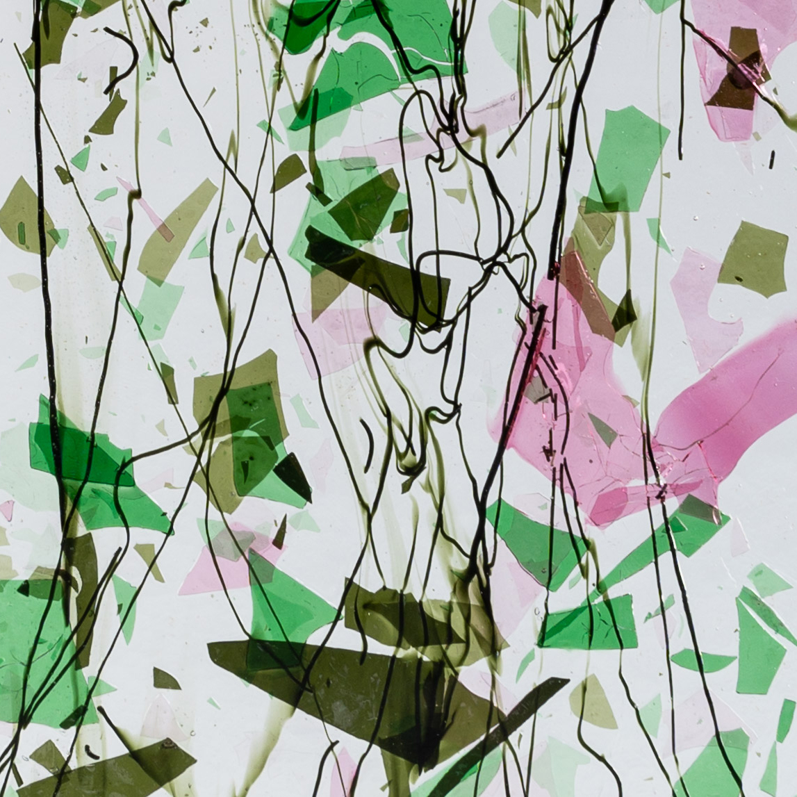 4329-00 Clear with Confetti Freen/pink