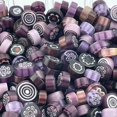 lila/paars  millefiori mix 