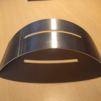 rvs  half rond met sleuf 6,5mm